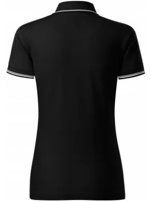Tricou de damă cu guler MALFINI PREMIUM PERFECTION PLAIN 253 NEGRU