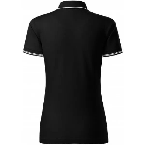 Tricou de damă cu guler MALFINI PREMIUM PERFECTION PLAIN 253 NEGRU 