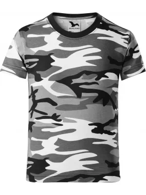 Tricou pentru copii MALFINI CAMOUFLAGE 149 GRI CAMUFLAJ