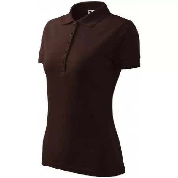  Tricou de damă cu guler MALFINI PIQUE POLO 210 CAFEA 