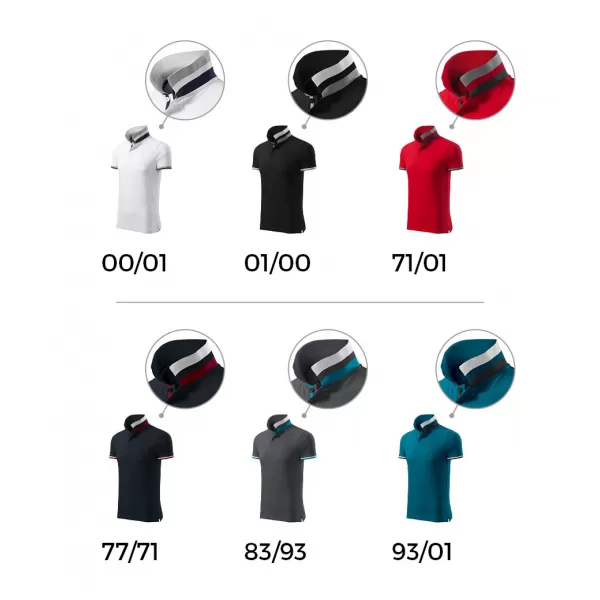  Tricou pentru bărbați cu guler MALFINI PREMIUM COLLAR UP 256 NEGRU 