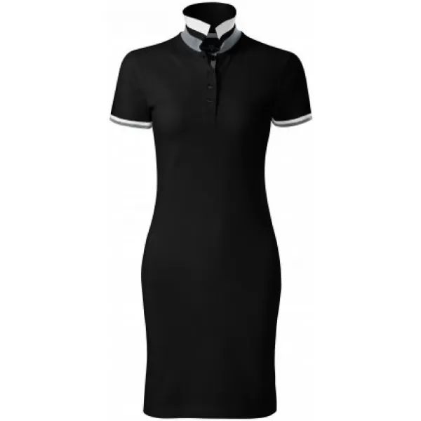  Rochie de dama cu guler MALFINI PREMIUM DRESS UP 271 NEGRU 