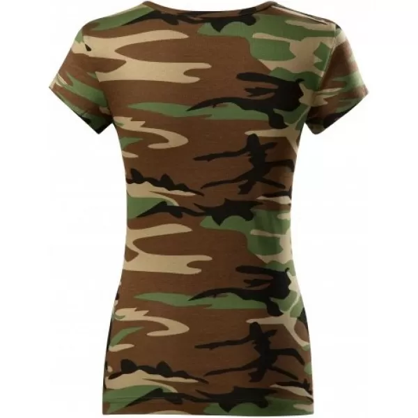  Tricou pentru femei MALFINI CAMO PURE 122 MARO DE CAMUFLAJ 