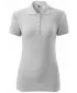 Tricou de damă cu guler MALFINI COTTON 213 EVIDENȚIERI GRI DESCHIS
