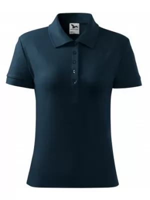 Tricou de damă cu guler MALFINI HEAVY 216 ALBASTRU MARIN