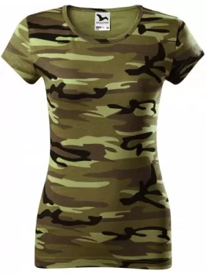 Tricou pentru femei MALFINI CAMO PURE 122 VERDE DE CAMUFLAJ