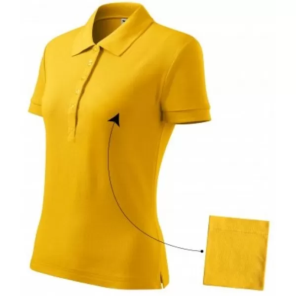  Tricou de damă cu guler MALFINI COTTON 213 CHIHLIMBAR 