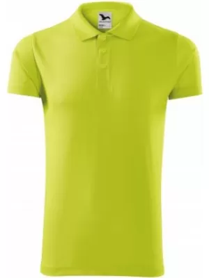 Tricou funcțional pentru bărbați cu guler MALFINI VICTORY 217 LĂMÂIE VERDE