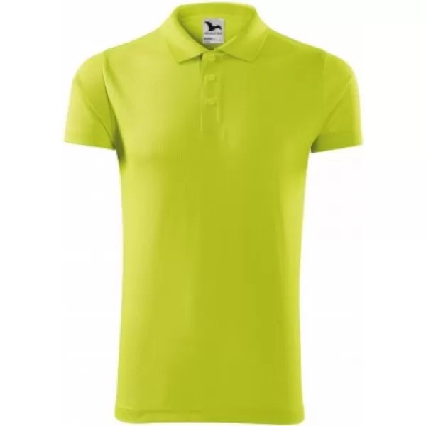  Tricou funcțional pentru bărbați cu guler MALFINI VICTORY 217 LĂMÂIE VERDE 