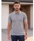 Tricou pentru bărbați cu guler MALFINI URBAN 219 EVIDENȚIERI GRI ÎNCHIS