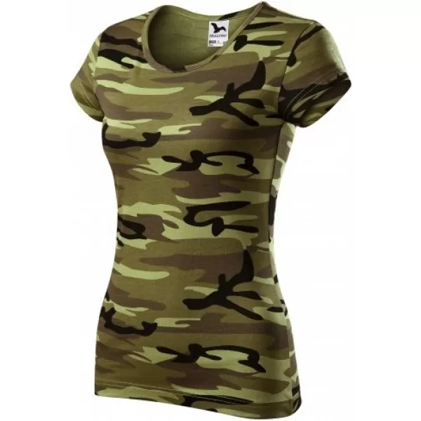  Tricou pentru femei MALFINI CAMO PURE 122 VERDE DE CAMUFLAJ 