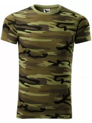 Tricou pentru bărbați MALFINI CAMOUFLAGE 144 VERDE DE CAMUFLAJ