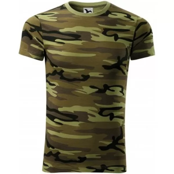  Tricou pentru bărbați MALFINI CAMOUFLAGE 144 VERDE DE CAMUFLAJ 