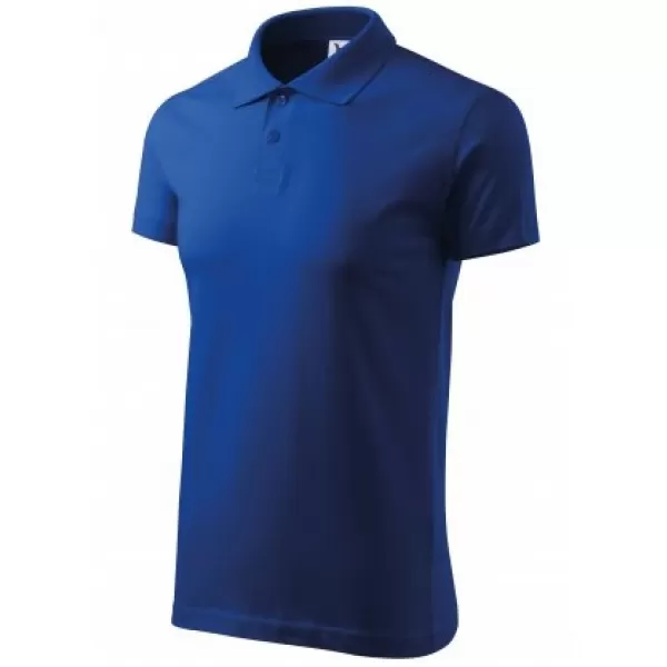  Tricou pentru bărbați cu guler MALFINI SINGLE J. 202 ALBASTRU REGAL 