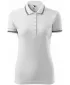 Tricou de damă cu guler MALFINI URBAN 220 ALB