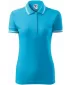 Tricou de damă cu guler MALFINI URBAN 220 TURCOAZ