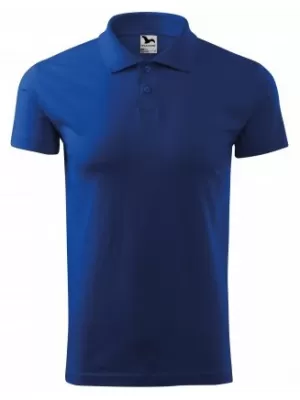 Tricou pentru bărbați cu guler MALFINI SINGLE J. 202 ALBASTRU REGAL