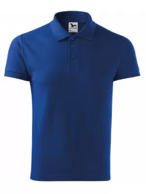 Tricou pentru bărbați cu guler MALFINI HEAVY 215 ALBASTRU REGAL