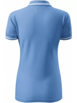 Tricou de damă cu guler MALFINI URBAN 220 ALBASTRU CERUL