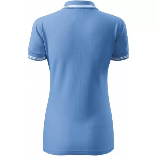  Tricou de damă cu guler MALFINI URBAN 220 ALBASTRU CERUL 