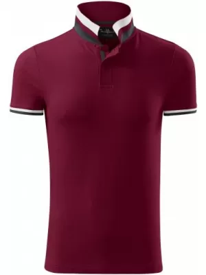 Tricou pentru bărbați cu guler MALFINI PREMIUM COLLAR UP 256 GRANAT