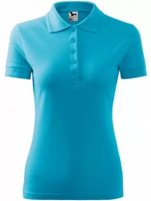 Tricou de damă cu guler MALFINI PIQUE POLO 210 TURCOAZ