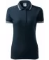 Tricou de damă cu guler MALFINI URBAN 220 ALBASTRU MARIN