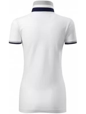 Tricou de damă cu guler MALFINI PREMIUM COLLAR UP 257 ALB