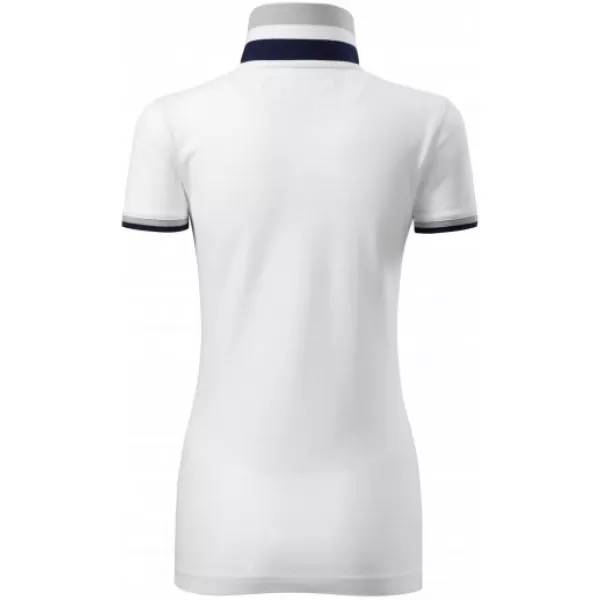  Tricou de damă cu guler MALFINI PREMIUM COLLAR UP 257 ALB 
