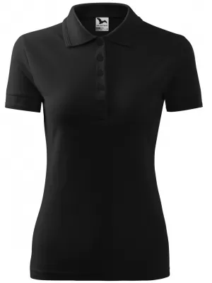 Tricou de damă cu guler MALFINI PIQUE POLO 210 NEGRU