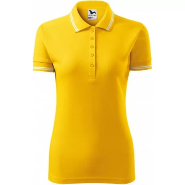  Tricou de damă cu guler MALFINI URBAN 220 CHIHLIMBAR 