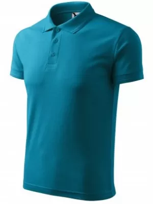 Tricou pentru bărbați cu guler MALFINI PIQUE POLO 203 TURCOAZ ÎNCHIS