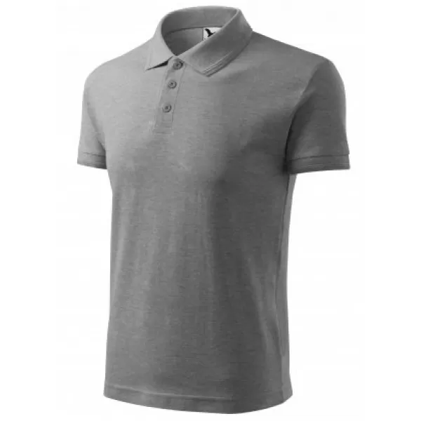  Tricou pentru bărbați cu guler MALFINI PIQUE POLO 203 EVIDENȚIERI GRI ÎNCHIS 