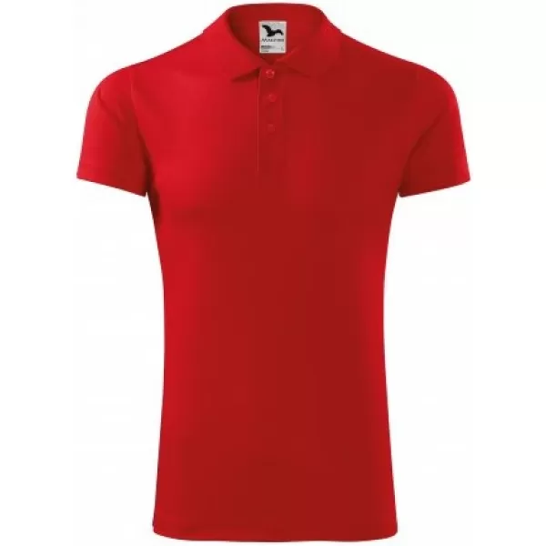  Tricou funcțional pentru bărbați cu guler MALFINI VICTORY 217 ROŞU 