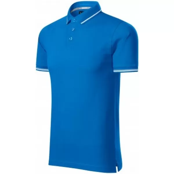  Tricou pentru bărbați cu guler MALFINI PREMIUM PERFECTION PLAIN 251 SNORKEL ALBASTRU 