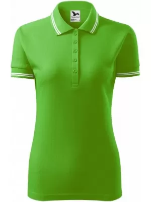 Tricou de damă cu guler MALFINI URBAN 220 VERDE MĂR