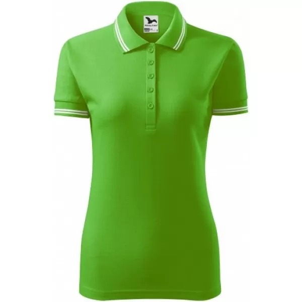  Tricou de damă cu guler MALFINI URBAN 220 VERDE MĂR 