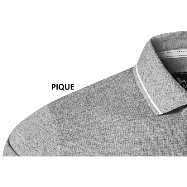 Tricou pentru bărbați cu guler MALFINI PREMIUM PERFECTION PLAIN 251 EVIDENȚIERI GRI ÎNCHIS 