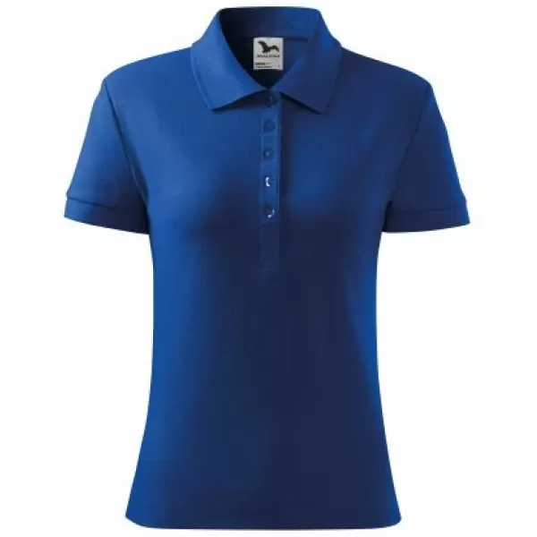  Tricou de damă cu guler MALFINI HEAVY 216 ALBASTRU REGAL 