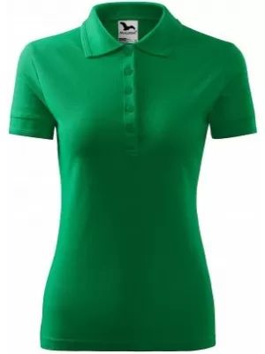 Tricou de damă cu guler MALFINI PIQUE POLO 210 VERDE MEDIU