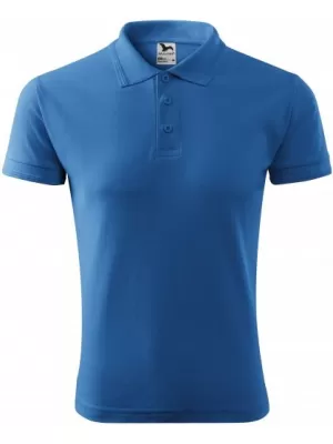 Tricou pentru bărbați cu guler MALFINI PIQUE POLO 203 ALBASTRU AZURIU