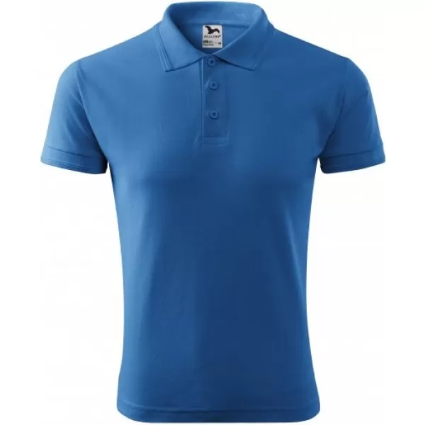 Tricou pentru bărbați cu guler MALFINI PIQUE POLO 203 ALBASTRU AZURIU 