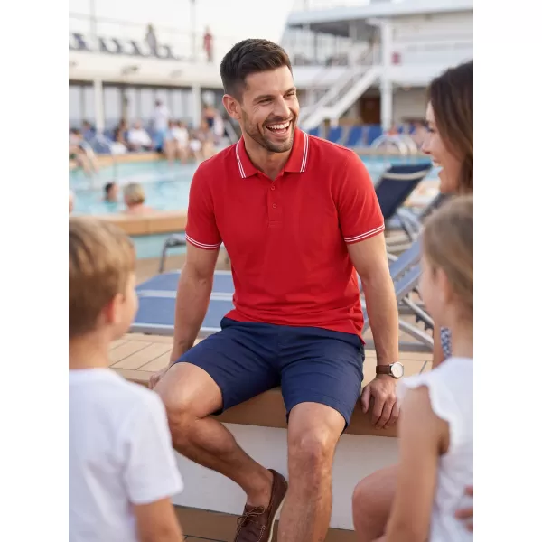  Tricou pentru bărbați cu guler MALFINI URBAN 219 ROŞU 