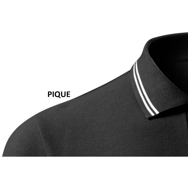  Tricou pentru bărbați cu guler MALFINI URBAN 219 NEGRU 