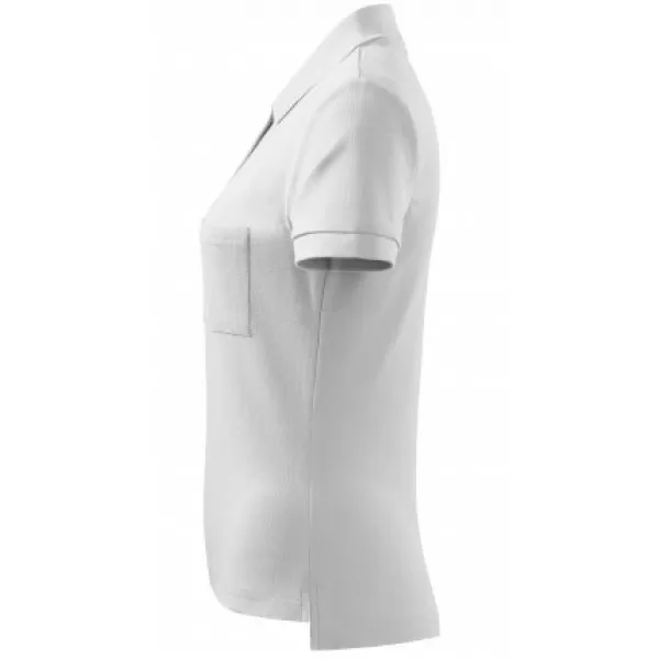  Tricou de damă cu guler MALFINI COTTON 213 ALB 