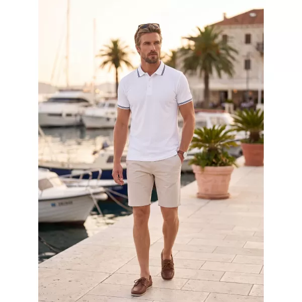  Tricou pentru bărbați cu guler MALFINI URBAN 219 ALB 