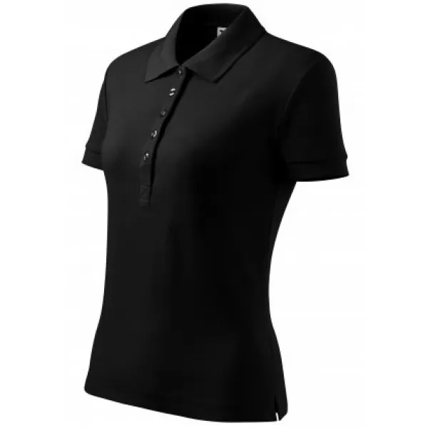  Tricou de damă cu guler MALFINI HEAVY 216 NEGRU 