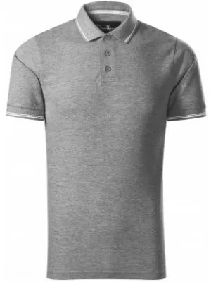 Tricou pentru bărbați cu guler MALFINI PREMIUM PERFECTION PLAIN 251 EVIDENȚIERI GRI ÎNCHIS