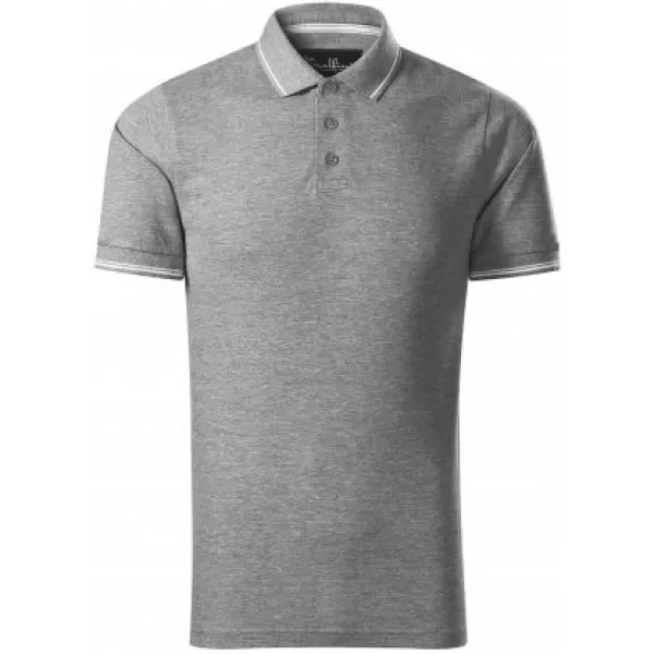  Tricou pentru bărbați cu guler MALFINI PREMIUM PERFECTION PLAIN 251 EVIDENȚIERI GRI ÎNCHIS 