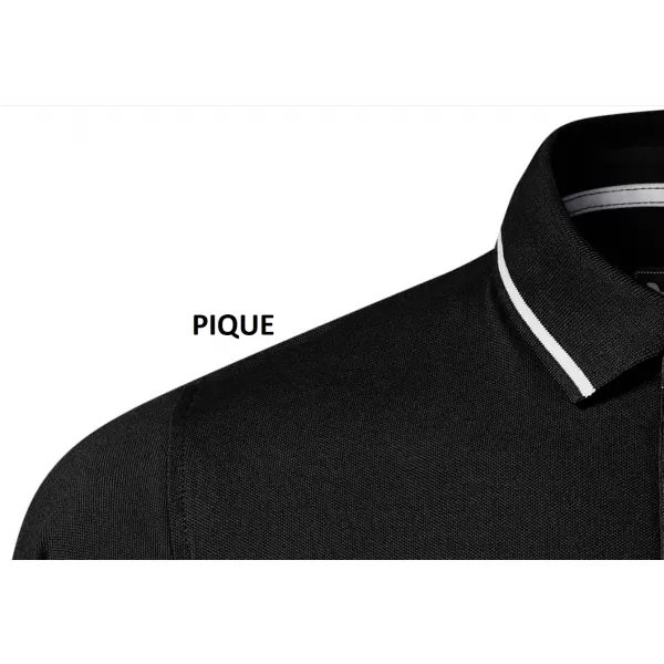 Tricou pentru bărbați cu guler MALFINI PREMIUM PERFECTION PLAIN 251 NEGRU 